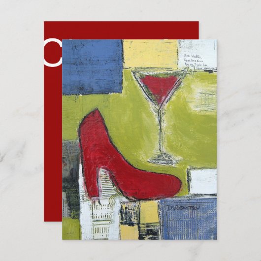 Uitnodiging Girls Night Party (Voorkant / Achterkant)