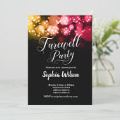 uitnodiging glitter Farewell (Staand voorkant)