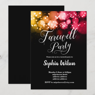 uitnodiging glitter Farewell