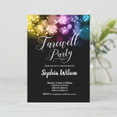 uitnodiging glitter Farewell (Staand voorkant)