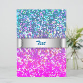 Uitnodiging Glitter Grafische Achtergrond (Staand voorkant)