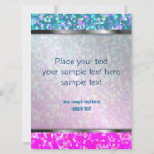 Uitnodiging Glitter Grafische Achtergrond (Achterkant)