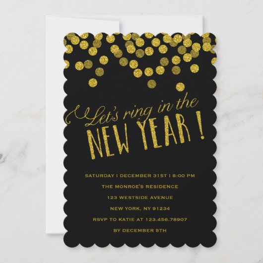 Uitnodiging Glitter Holiday (Voorkant)