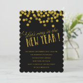 Uitnodiging Glitter Holiday (Staand voorkant)