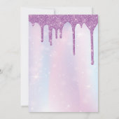 Uitnodiging Glitter Slime Party (Achterkant)