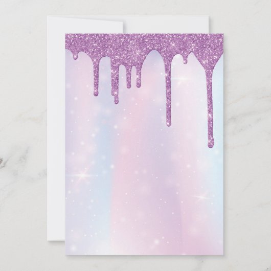 Uitnodiging Glitter Slime Party (Achterkant)