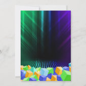 Uitnodiging Glow Trampoline Park Feestje (Achterkant)