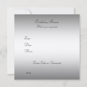 Uitnodiging Gold Black Birthday Jubileum (Achterkant)