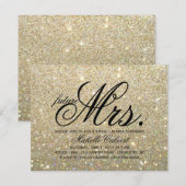 Uitnodiging - Gold Glit Fab future Mrs. Vrijgezell (Voorkant / Achterkant)