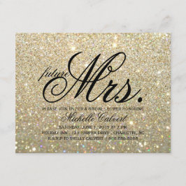 Uitnodiging - Gold Glit Fab future Mrs. Vrijgezell