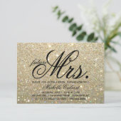Uitnodiging - Gold Glitter Fab future Mrs. Vrijgez (Staand voorkant)