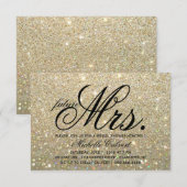 Uitnodiging - Gold Glitter Fab future Mrs. Vrijgez (Voorkant / Achterkant)