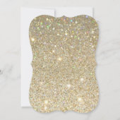 Uitnodiging - Gold Glitter Fab Sweet 16  (Achterkant)