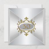 Uitnodiging Gold Silver Birthday Jubileum (Voorkant)