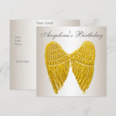 Uitnodiging Gold Wings (Voorkant / Achterkant)