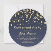 Uitnodiging Golden confetti Retirement Party (Voorkant)