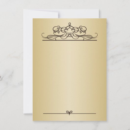 Uitnodiging Golden confetti Retirement Party (Achterkant)