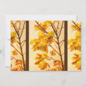 Uitnodiging Golden Leaves Fall Wedding Party (Achterkant)