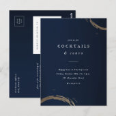 Uitnodiging Golden Rings Cocktail Party (Voorkant / Achterkant)