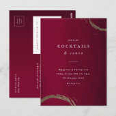 Uitnodiging Golden Rings Cocktail Party (Voorkant / Achterkant)