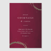 Uitnodiging Golden Rings Cocktail Party Magnetische Uitnodiging (Voorkant)