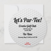 Uitnodiging Golf Ball Birthday (Achterkant)
