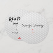 Uitnodiging Golf Ball Birthday (Voorkant / Achterkant)