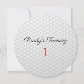 Uitnodiging Golf Ball Birthday (Voorkant)