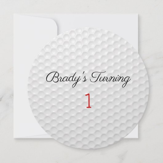 Uitnodiging Golf Ball Birthday (Voorkant)