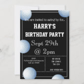 Uitnodiging Golf Ball Party (Voorkant)