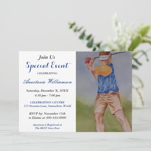 UITNODIGING GOLF FEest EVENT (Staand voorkant)