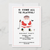 Uitnodiging Golf Holiday Party (Voorkant)