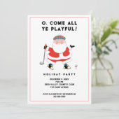 Uitnodiging Golf Holiday Party (Staand voorkant)