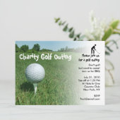 Uitnodiging Golf Outing Charity Party (Staand voorkant)