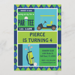 Uitnodiging Golf Party - Golf Birthday - Gepersona