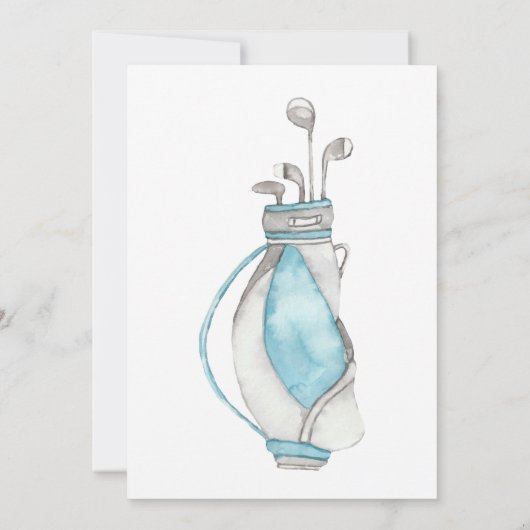 Uitnodiging Golf Party van Argyle Pattern Groom te (Achterkant)