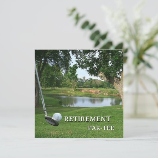 Uitnodiging Golf Retirement (Staand voorkant)