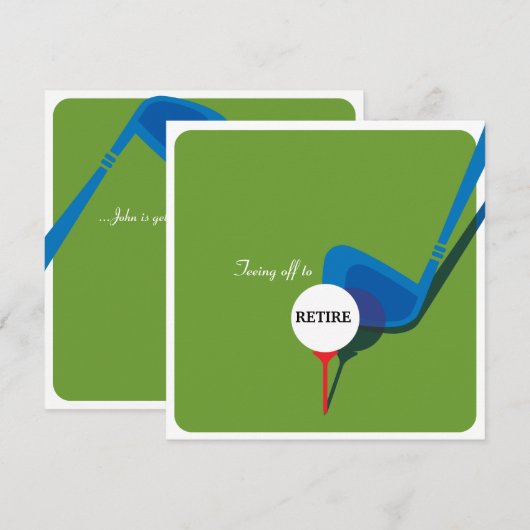 Uitnodiging Golf Retirement - Get Swing (Voorkant / Achterkant)
