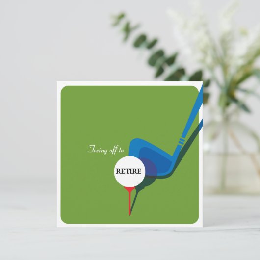 Uitnodiging Golf Retirement - Get Swing (Staand voorkant)