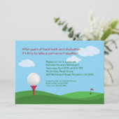 Uitnodiging Golf Retirement Party (Staand voorkant)