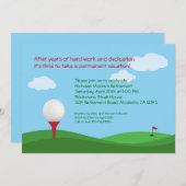 Uitnodiging Golf Retirement Party (Voorkant / Achterkant)