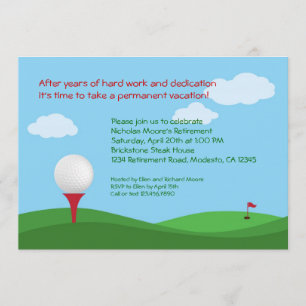 Uitnodiging Golf Retirement Party