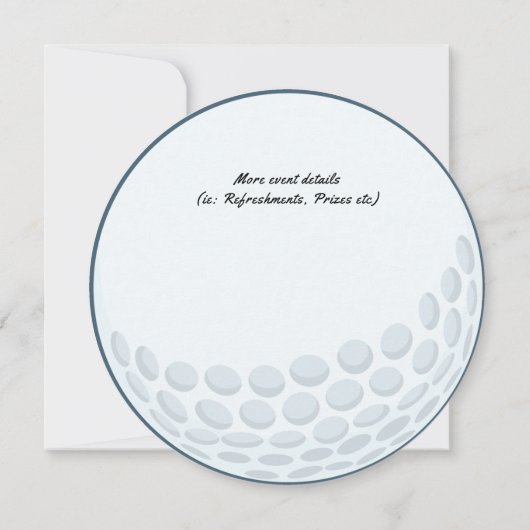 Uitnodiging Golf Thgerespecteerde Party (Achterkant)