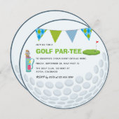 Uitnodiging Golf Thgerespecteerde Party (Voorkant / Achterkant)