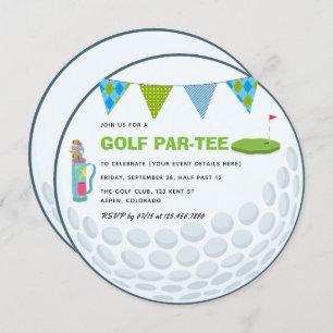 Uitnodiging Golf Thgerespecteerde Party