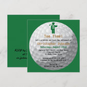 Uitnodiging Golfbal Green Golf Retirement Party (Voorkant / Achterkant)