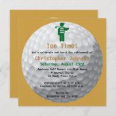 Uitnodiging Golfbal Green Golf Retirement Party (Voorkant / Achterkant)
