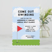 Uitnodiging golftoernooi (Staand voorkant)