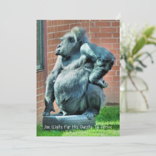 uitnodiging GORILLA (Staand voorkant)
