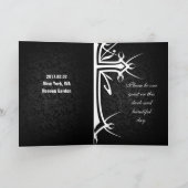 Uitnodiging - Gothic zwart met witte lichten (Binnen)